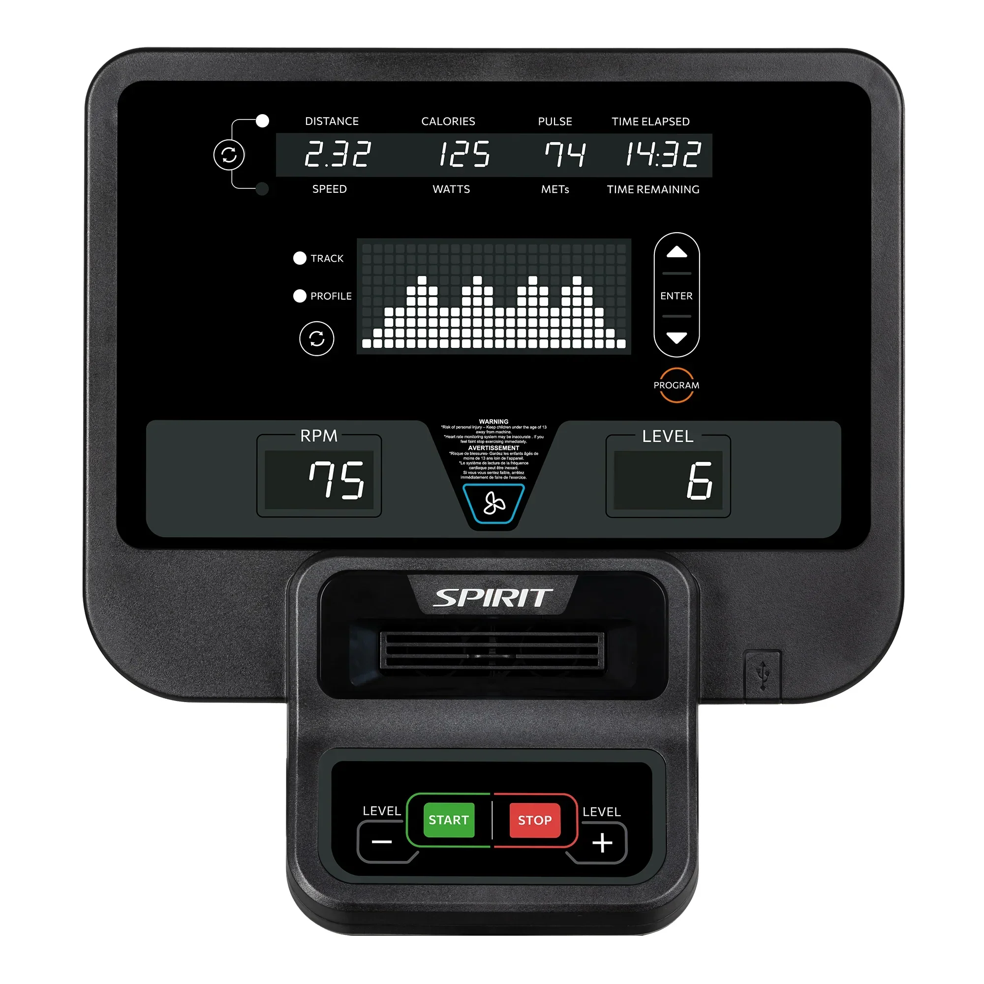 Spirit Fitness CR800 Recumbent Bike - Image 8